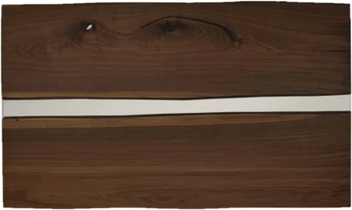 Elegante river no. R0003, walnut, 180 cm, from above
